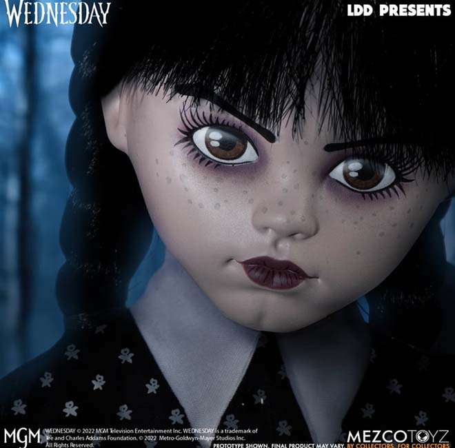 MEZCO Living Dead Dolls Wednesday Addams (Addams Family Netflix)