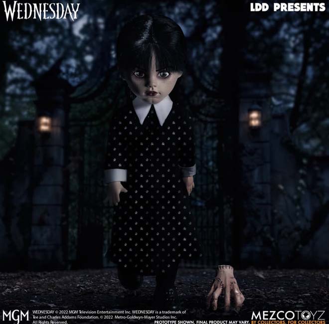 MEZCO Living Dead Dolls Wednesday Addams (Addams Family Netflix)