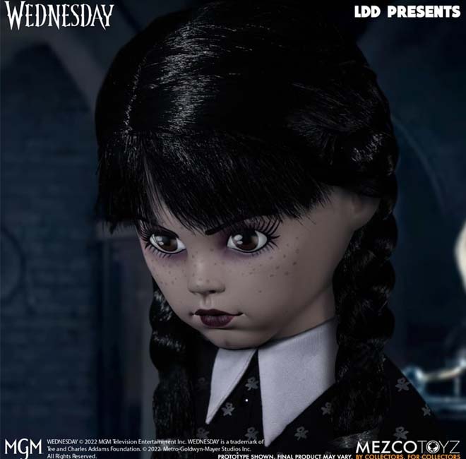 MEZCO Living Dead Dolls Wednesday Addams (Addams Family Netflix)