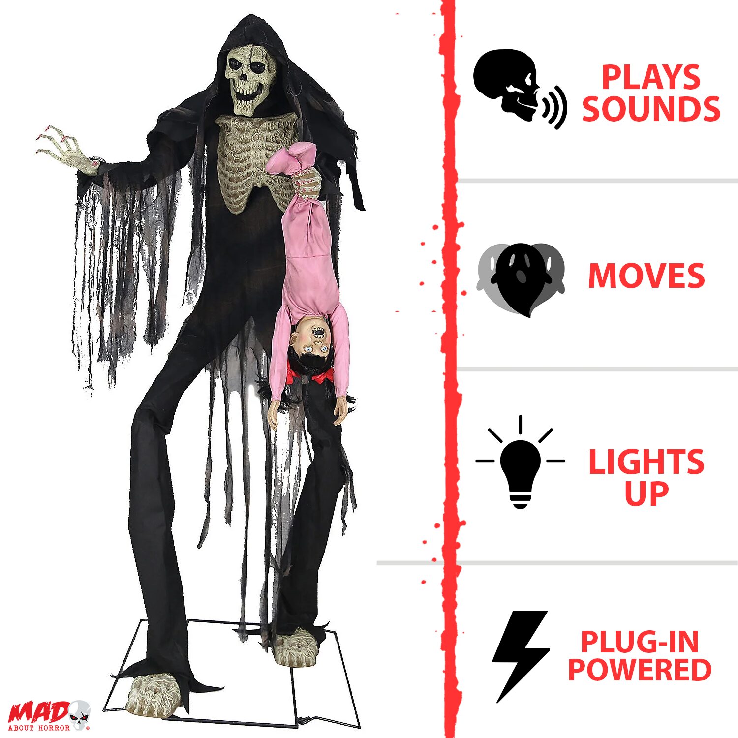 7 Fuß großer Boogeyman Halloween Animatronic