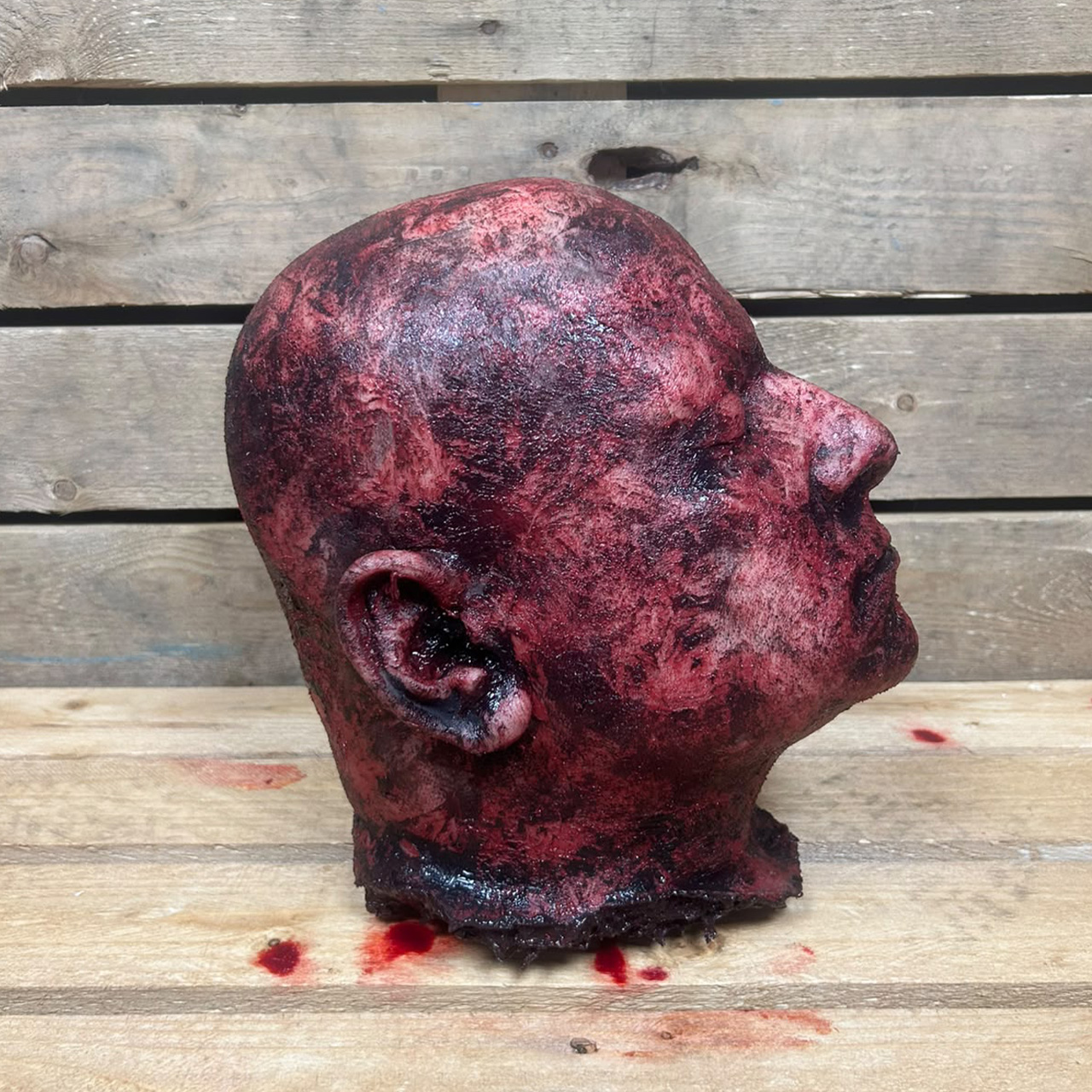 Silicone Severed Head - Abe, Burned