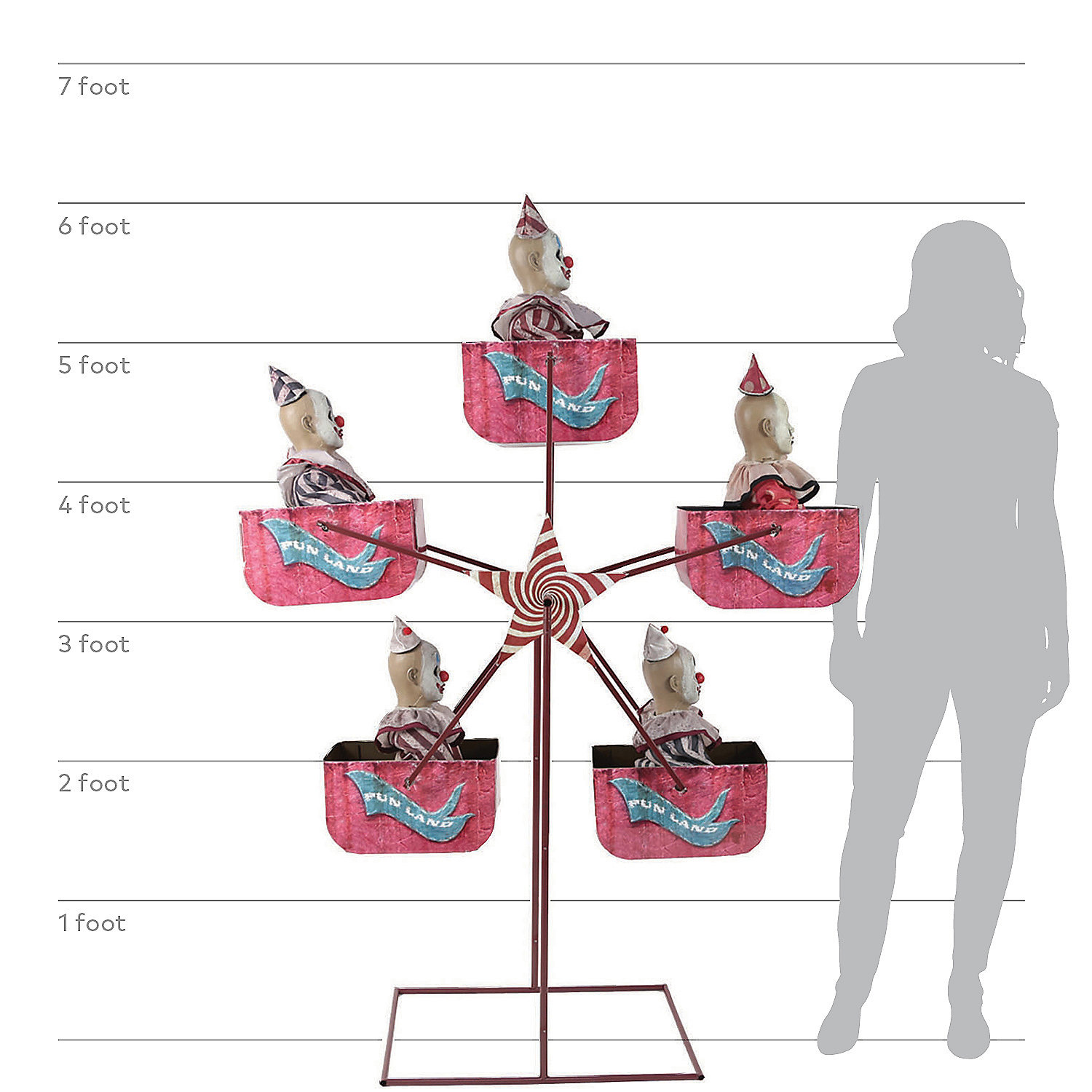 Animated Evil Clown Ferris Wheel