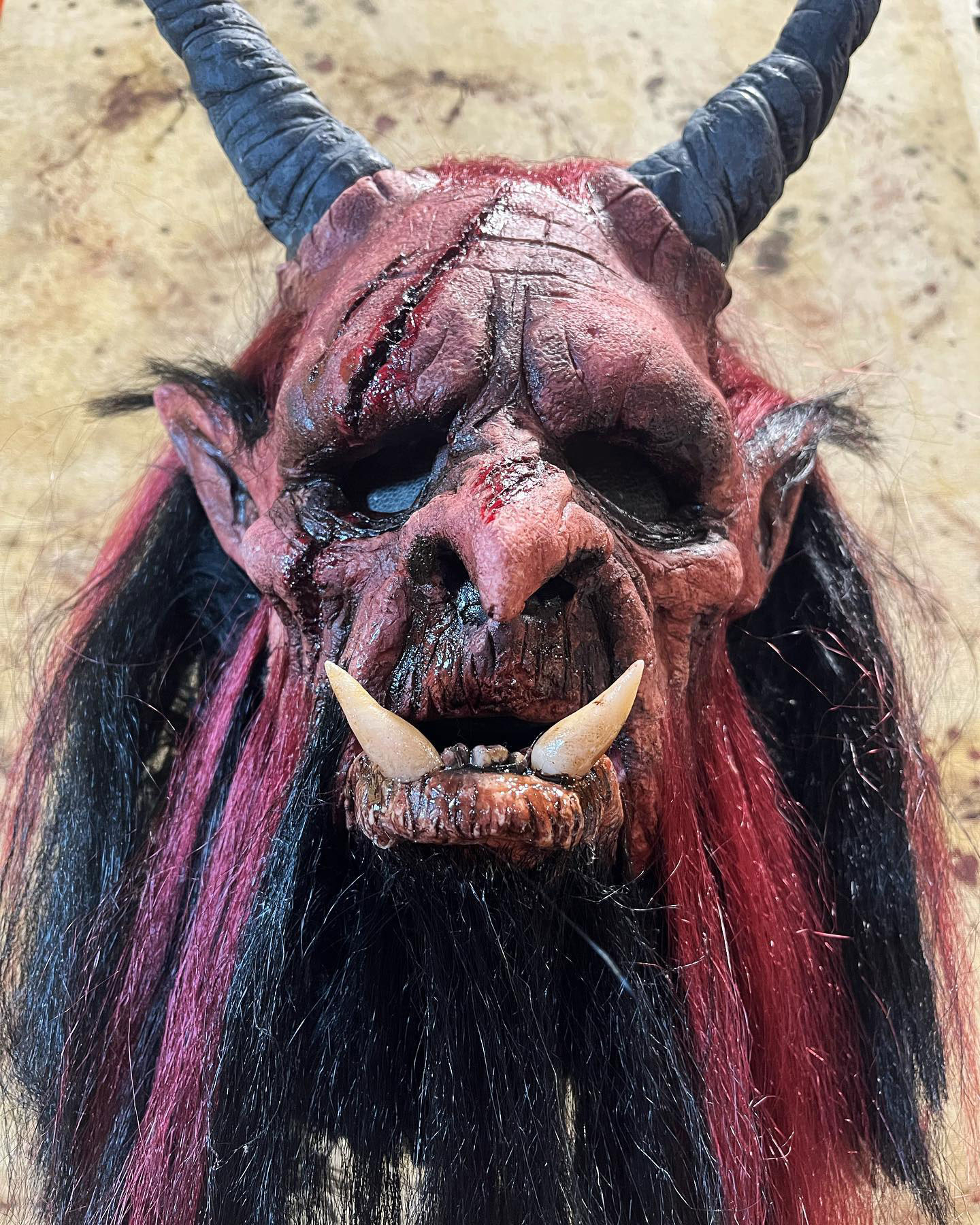 Crimson Krampus Mask