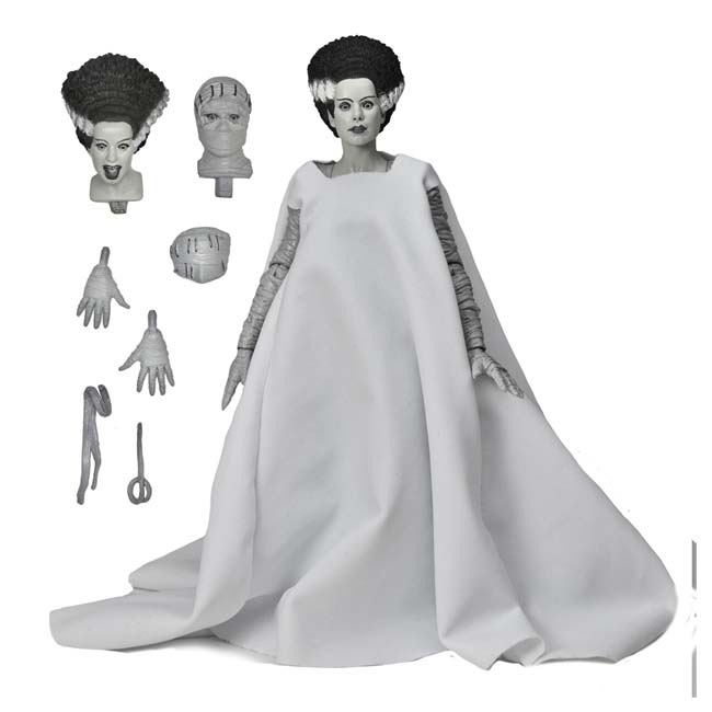 Neca Universal Monsters Bride Of Frankenstein Black And White Ultimate 7 Scale Action Figure 