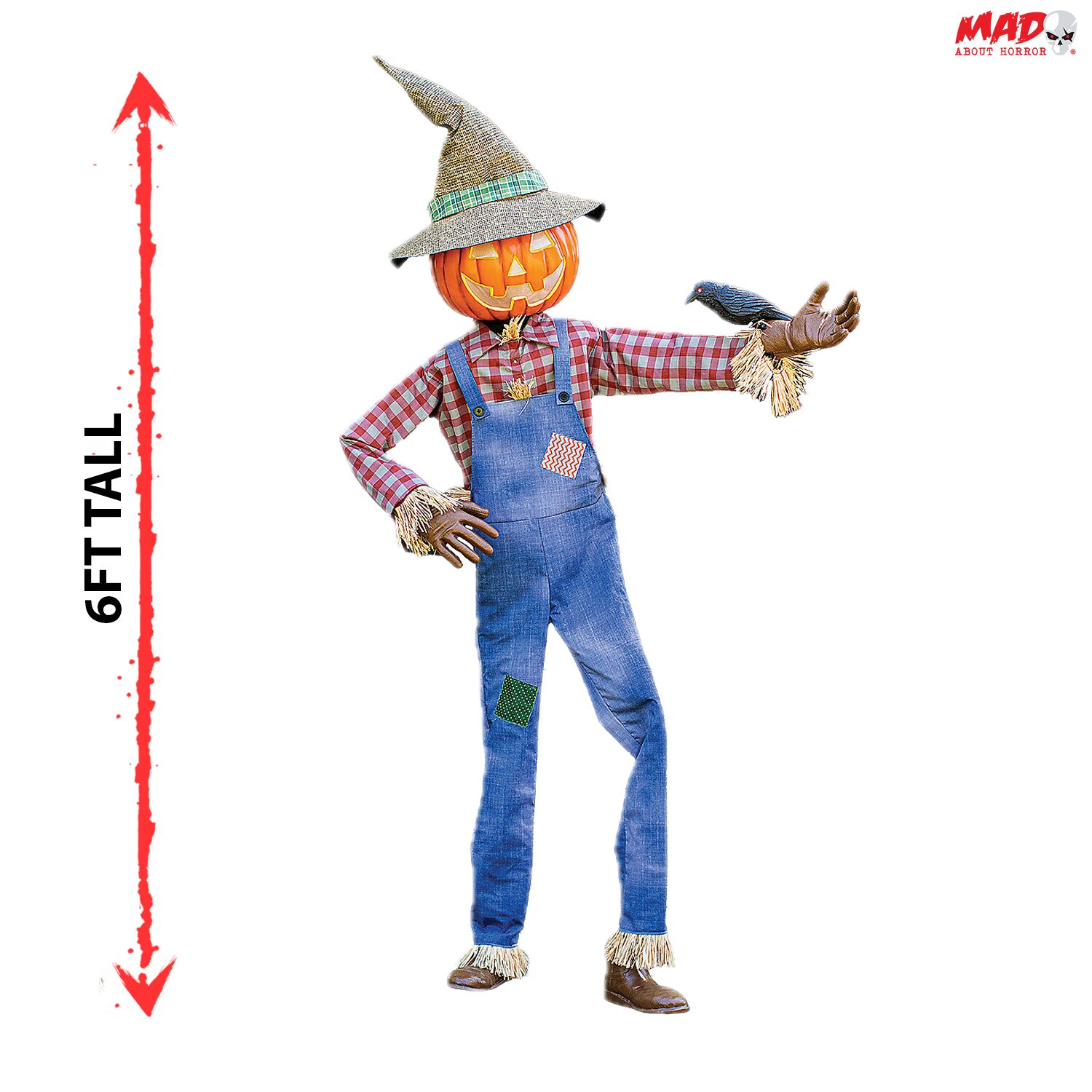 6ft Animated Whimsical Scarecrow Prop