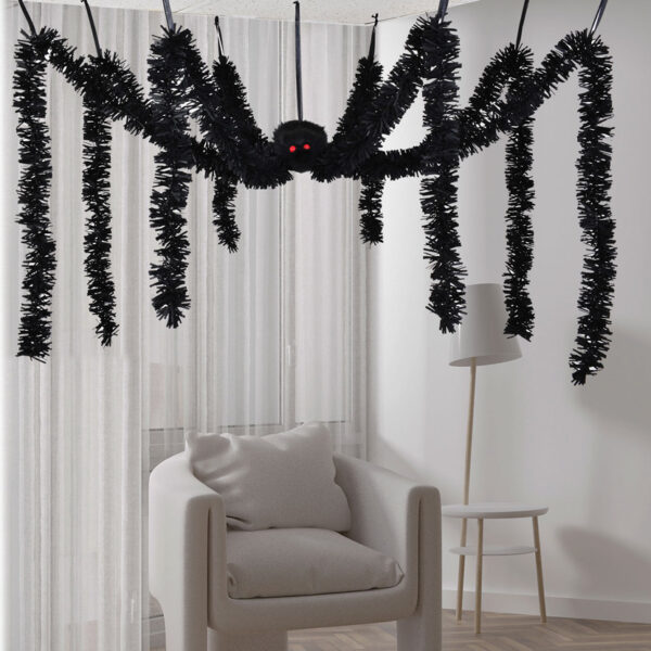 Giant hanging spider halloween decoration
