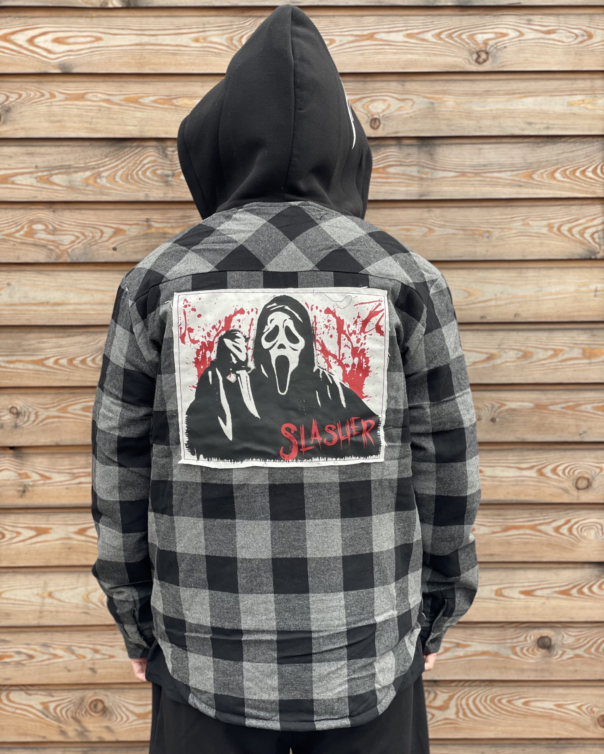 Ghost Face Hooded Flannel