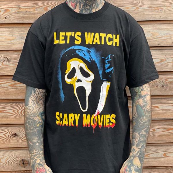 Ghost Face Let's Watch Scary Movies T-Shirt