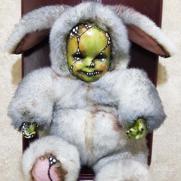 OOAK Gothic Horror Doll - Broken Bunny Bug Doll