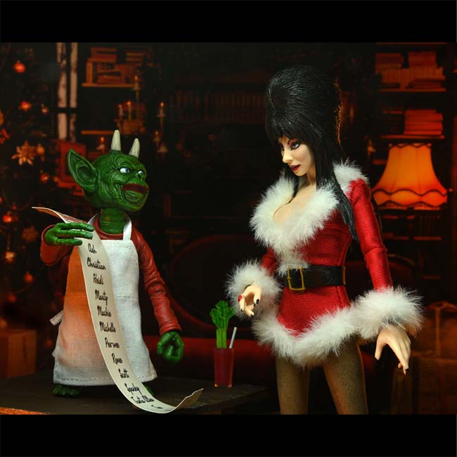 NECA Elvira Very Scary Xmas Elvira Deluxe 8