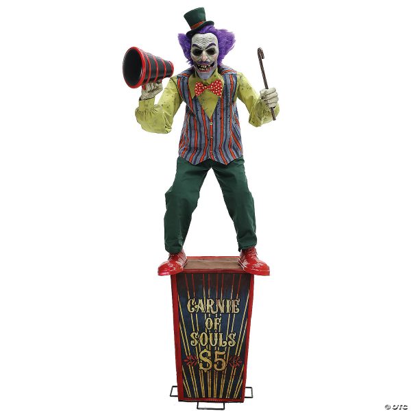 carnival barker evil clown halloween animatronic