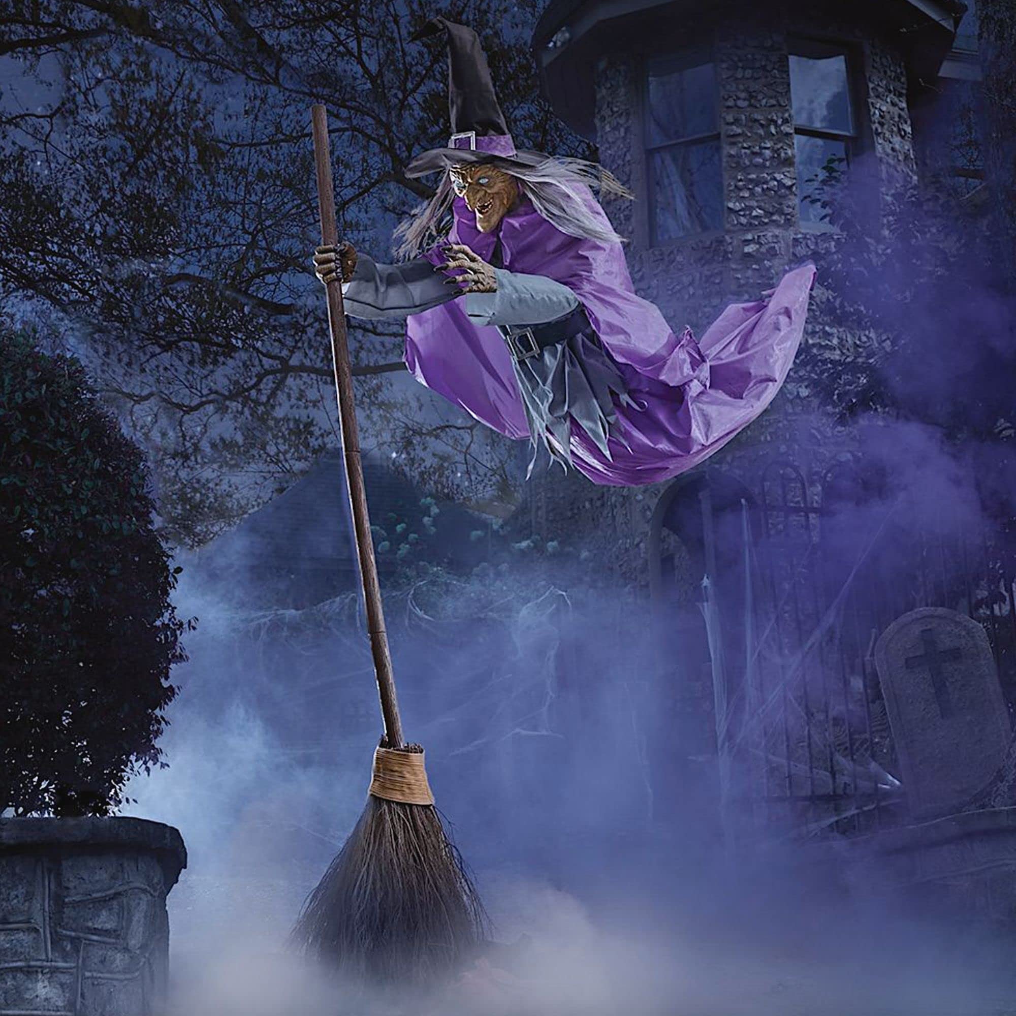 12 ft. Animated Hovering Witch