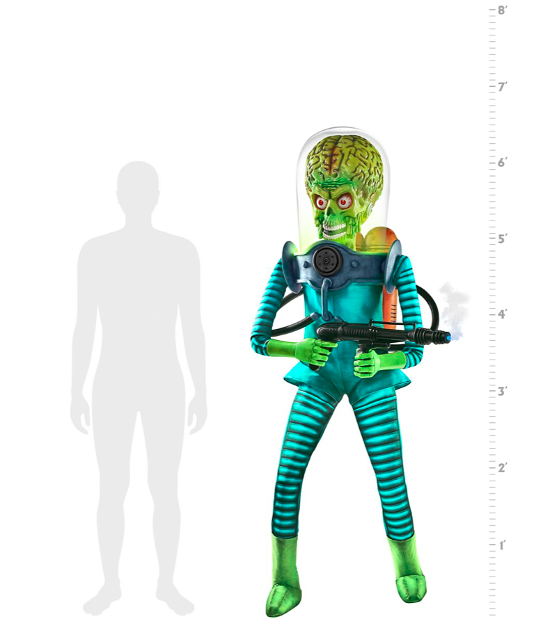 6.5 Ft Mars Attacks Martian Warrior Animatronic