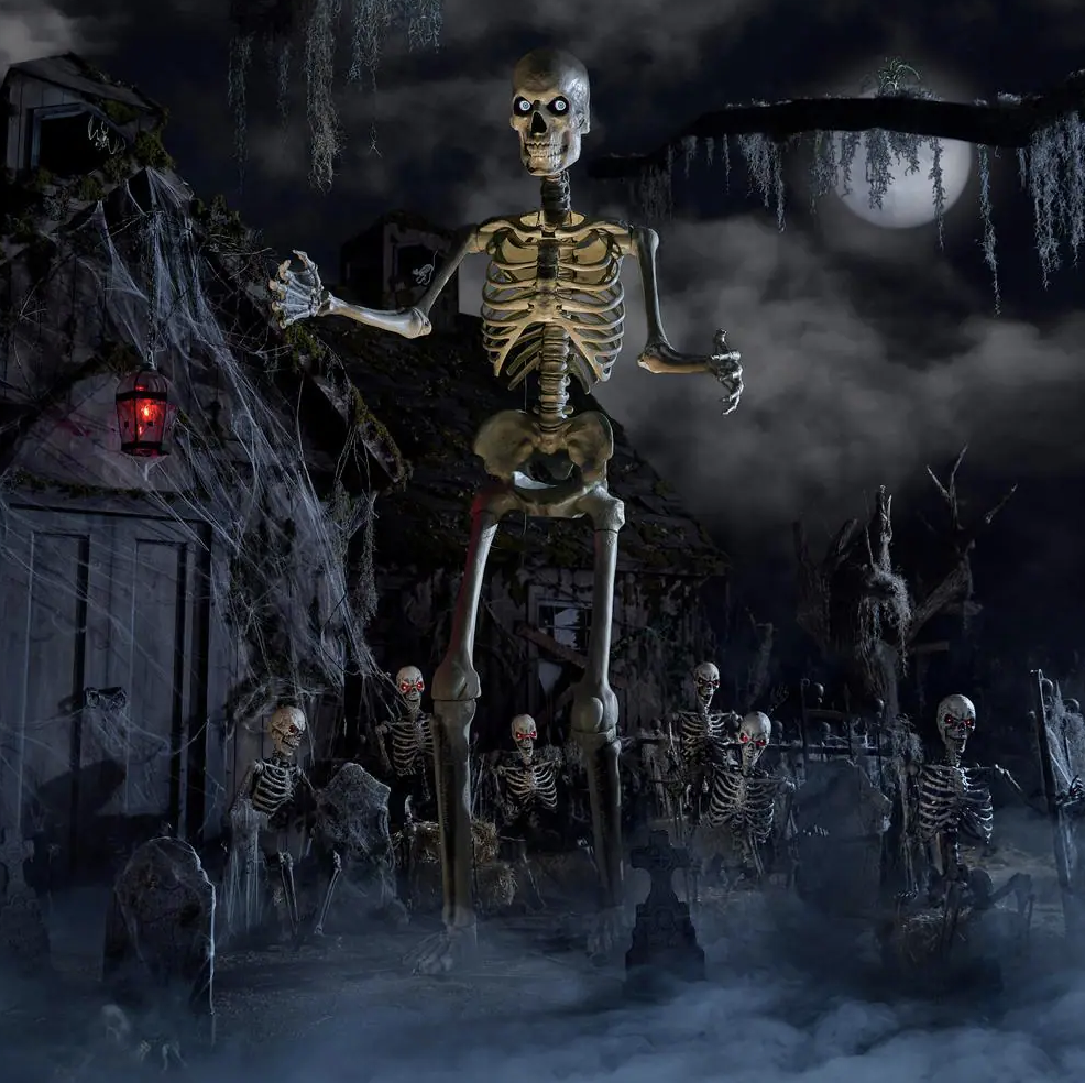 12ft Giant Skeleton Animated Prop | Mad About Horror