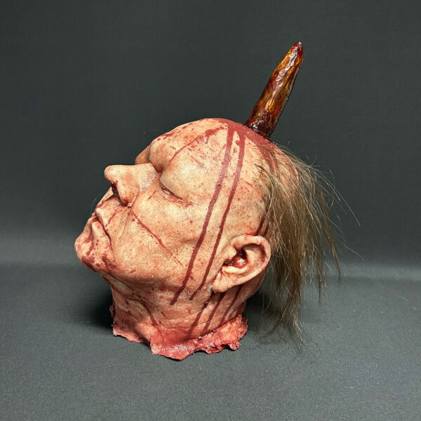 life cast silicone severed head prop