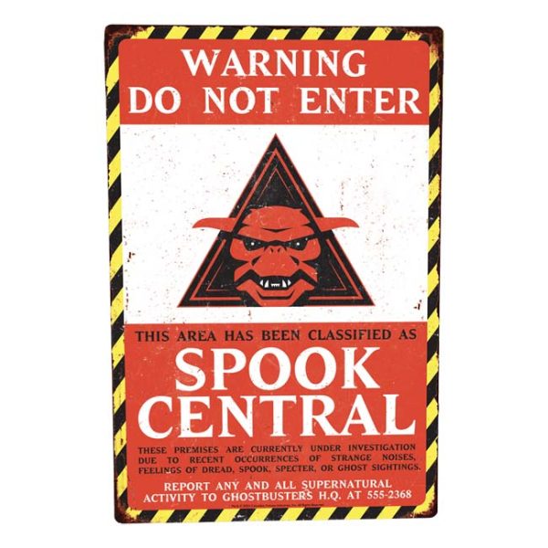 Ghostbusters - Spook Central Metal Sign