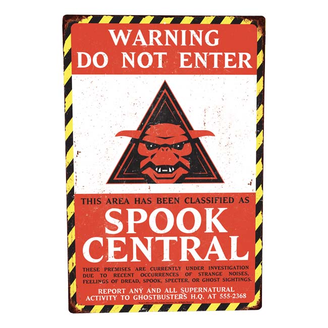 Ghostbusters - Spook Central Metal Sign