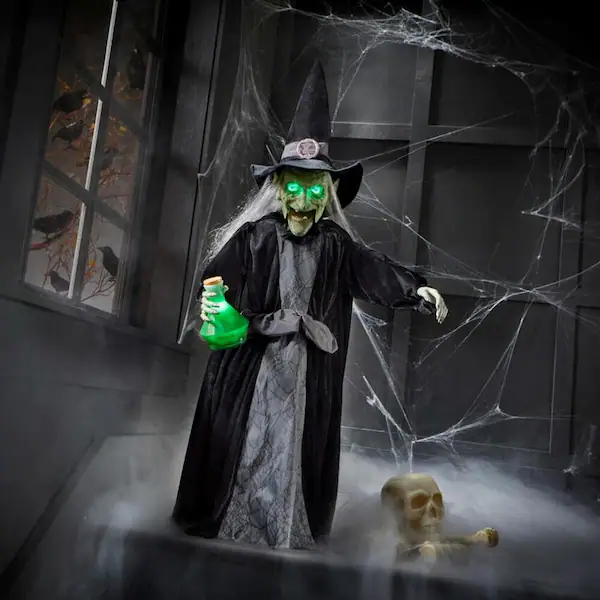 3 ft Animated LED Potion Witch (Home Depot) Mad About Horror