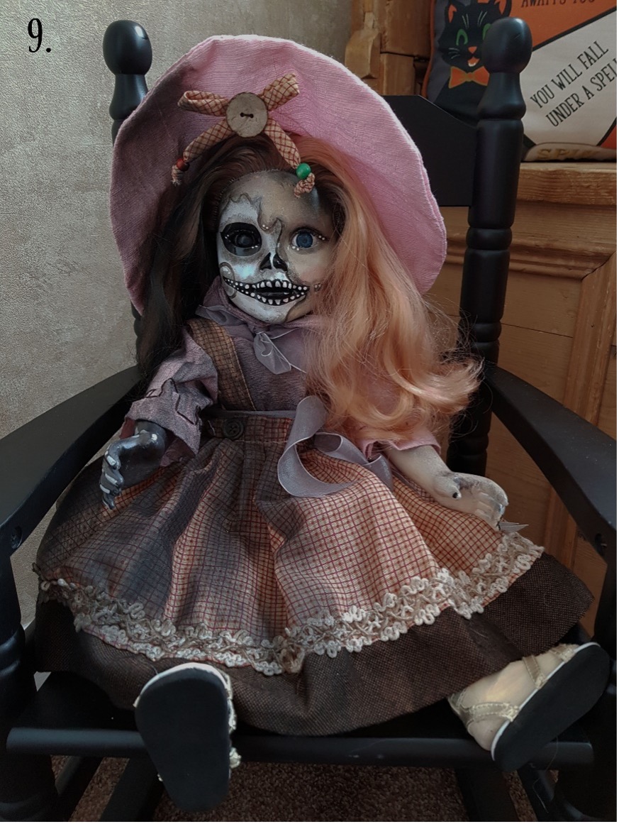 OOAK Gothic Horror DolI - Vinyl Doll Skeletal Samara | Mad About 