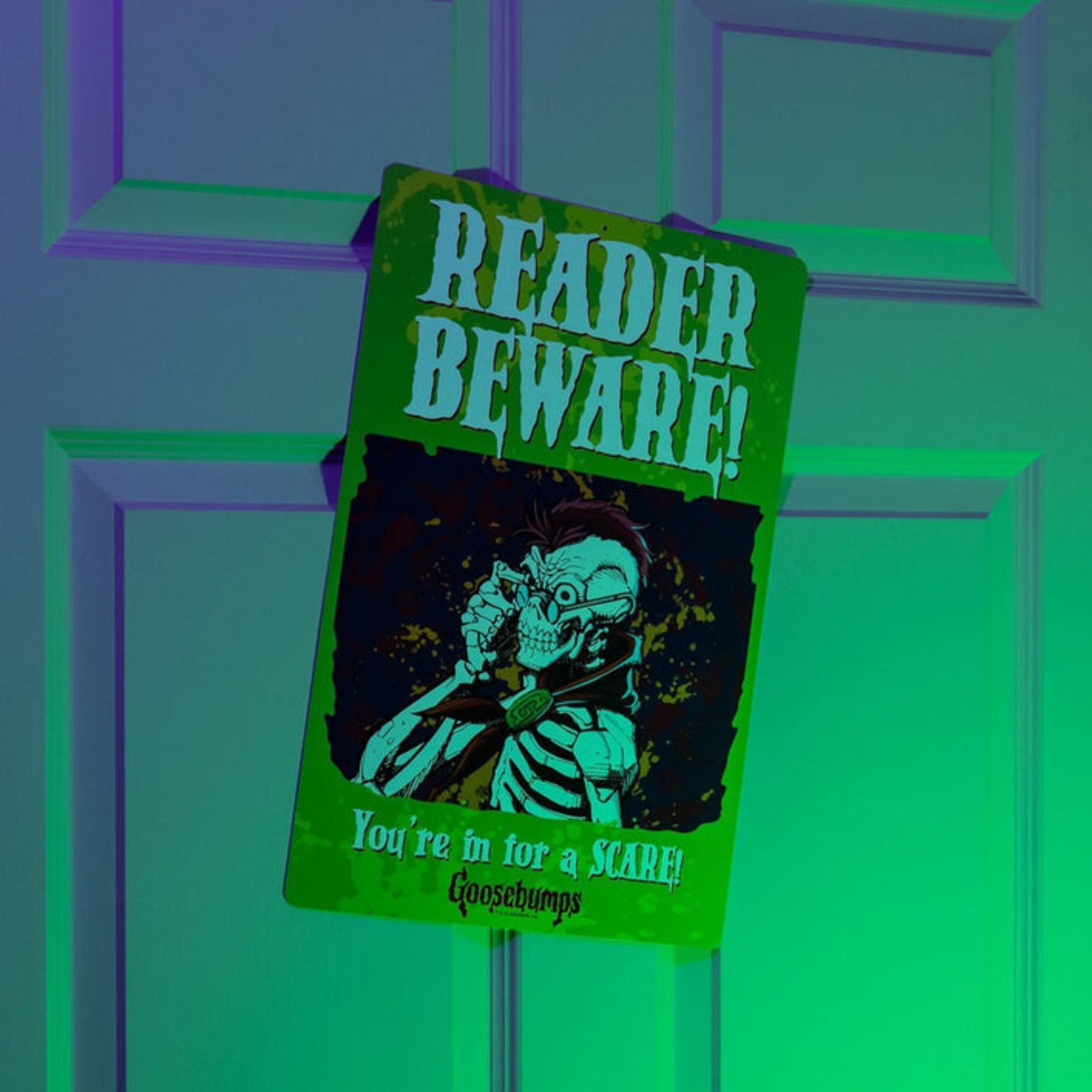 Goosebumps - Reader Beware Metal Sign