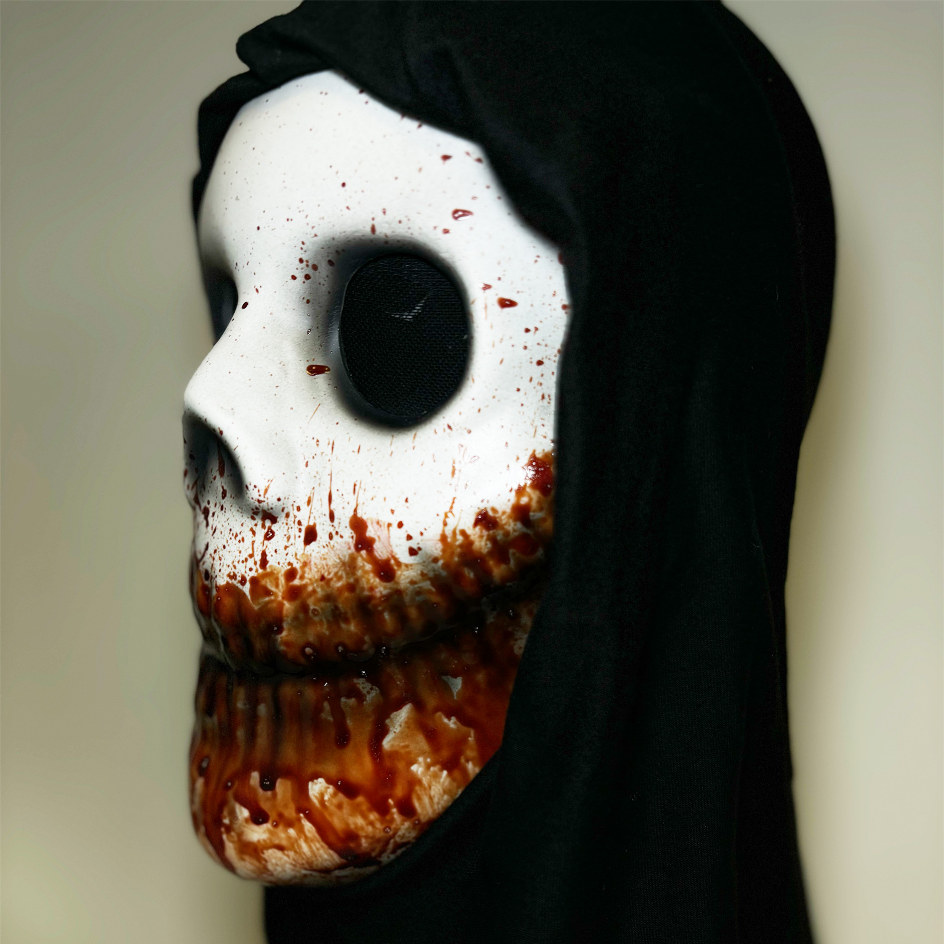 Grinn Reaper Mask with Hood - Bloody