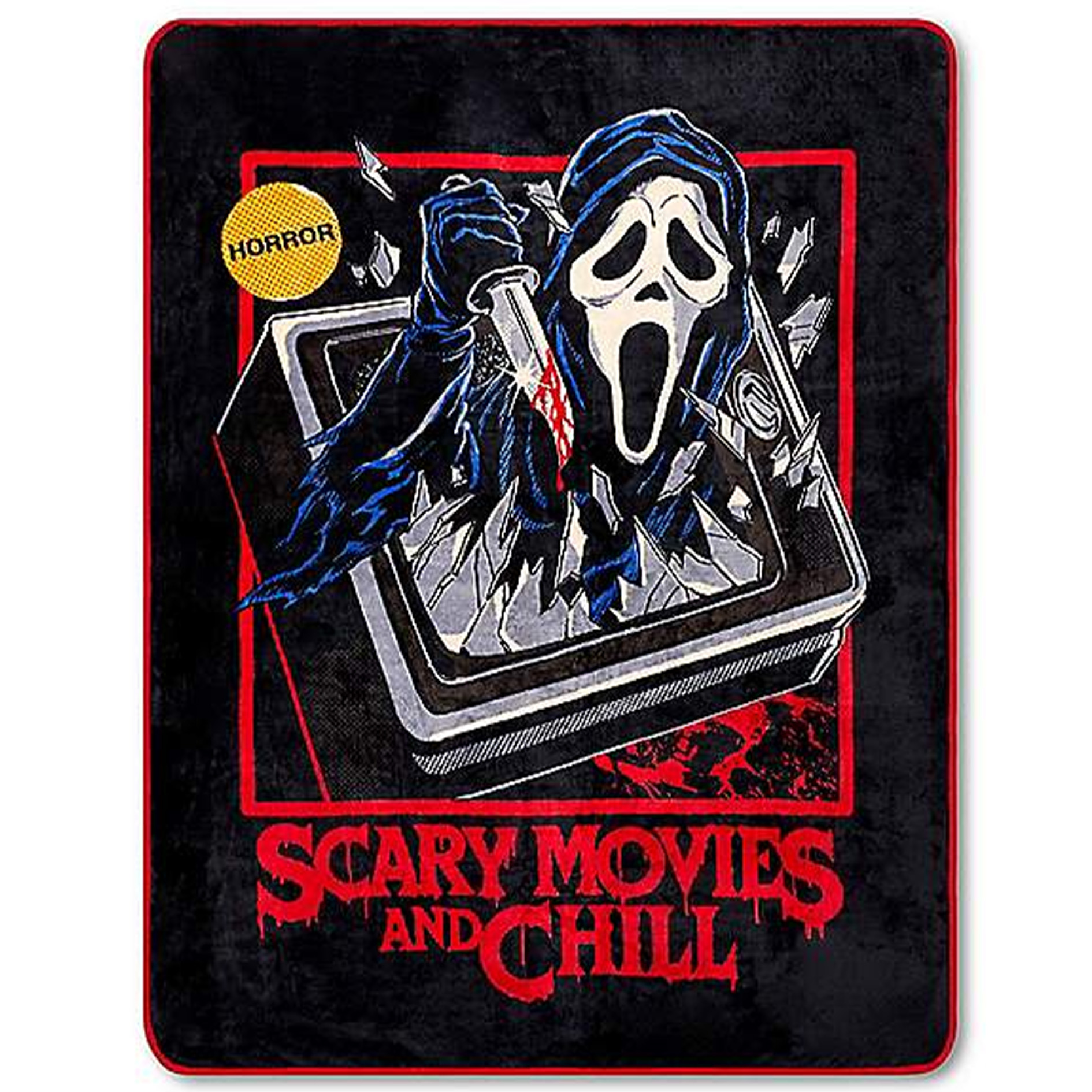 Scary Movies and Chill GhostFace Blanket (Spirit Halloween)