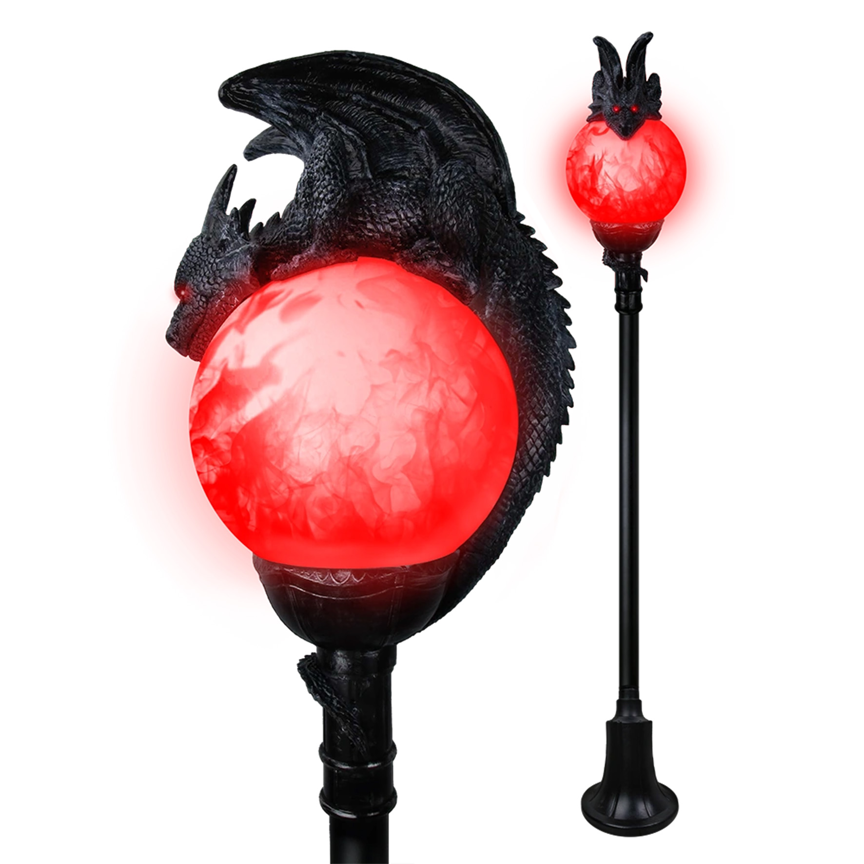 Animated Dragon Lamp Post Halloween Prop (IMPERFECT)