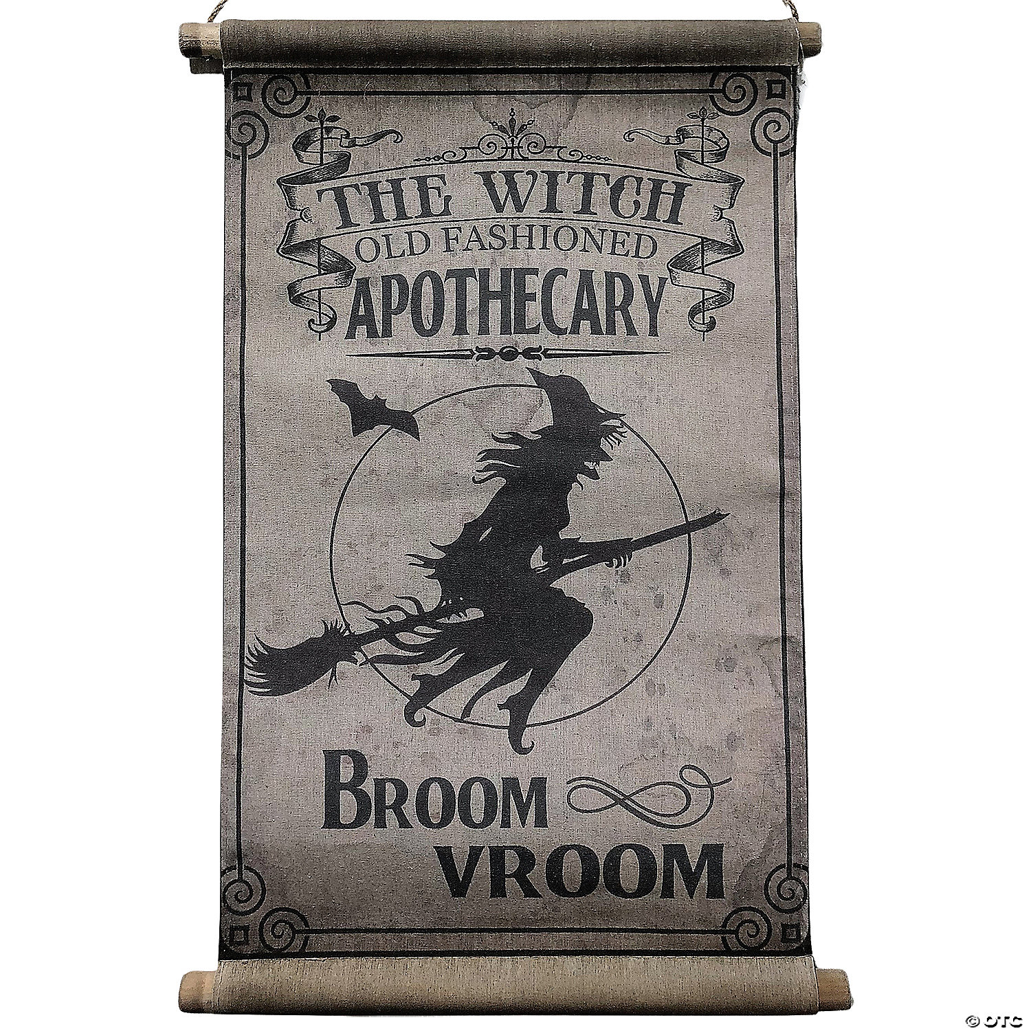 Hanging Vintage Canvas Sign - Broom Vroom