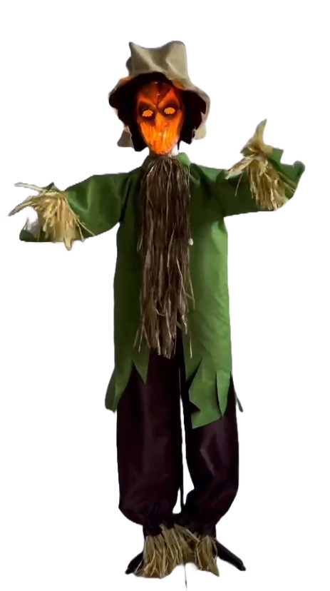 6ft Animated Standing Shaking Halloween Scarecrow