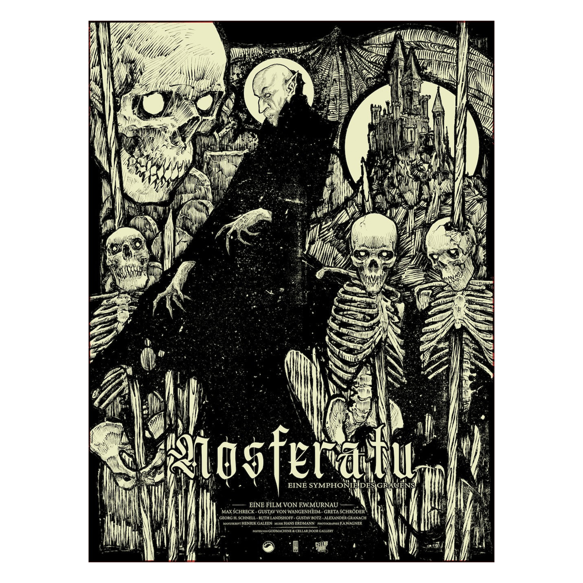 Nosfersatu Screen Print Poster - Bone