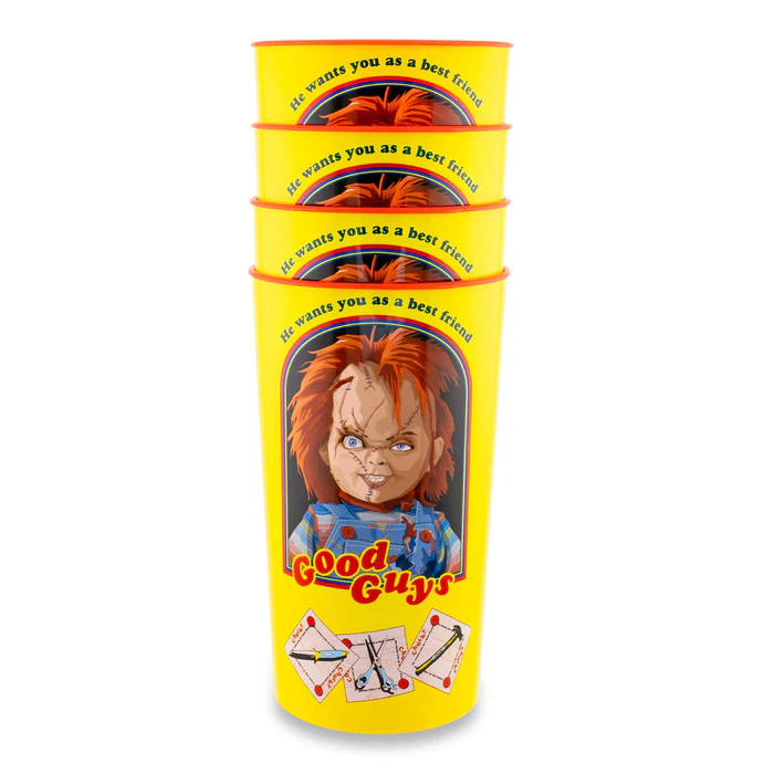 Child's Play Chucky 'Good Guys' 4 Piece Plastic Cup Set