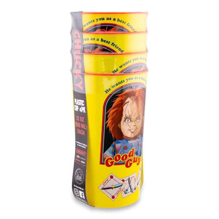 Child's Play Chucky 'Good Guys' 4 Piece Plastic Cup Set