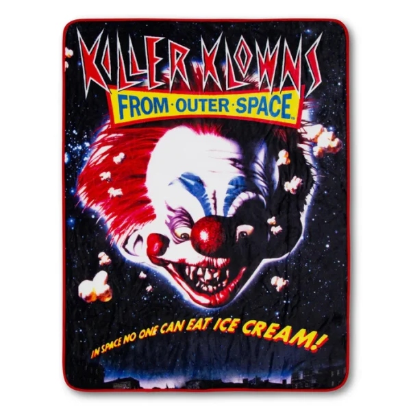 Killer Klowns from Outer Space blanket throw