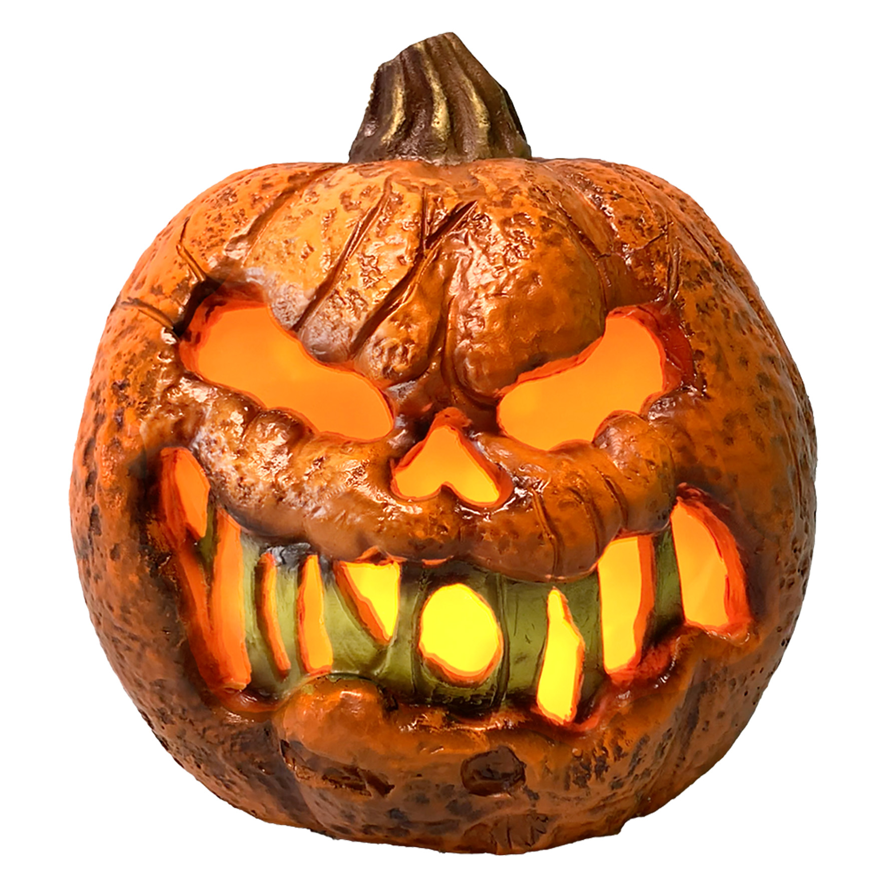 Rotten Flaming Pumpkin Decoration