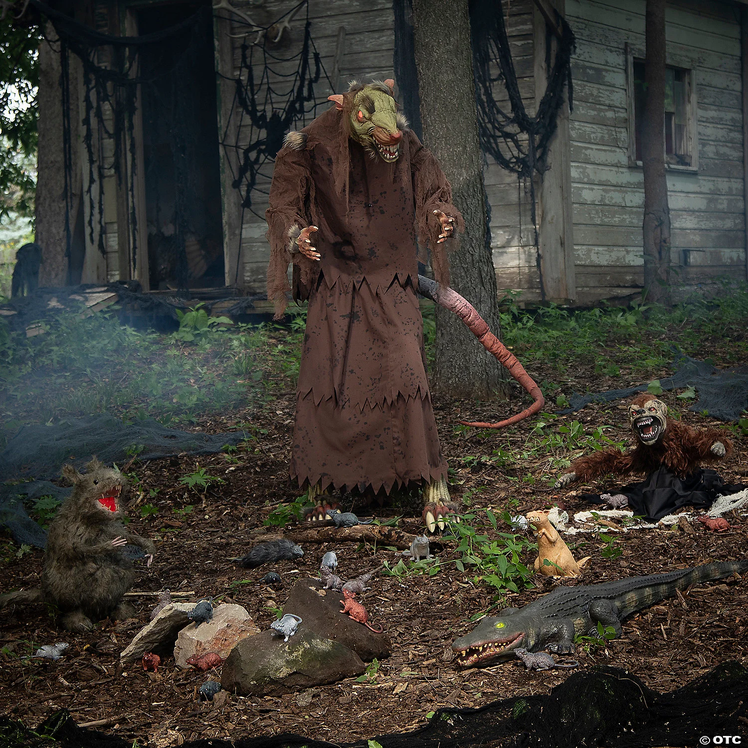 5ft Mangey Rat Animated Halloween Prop