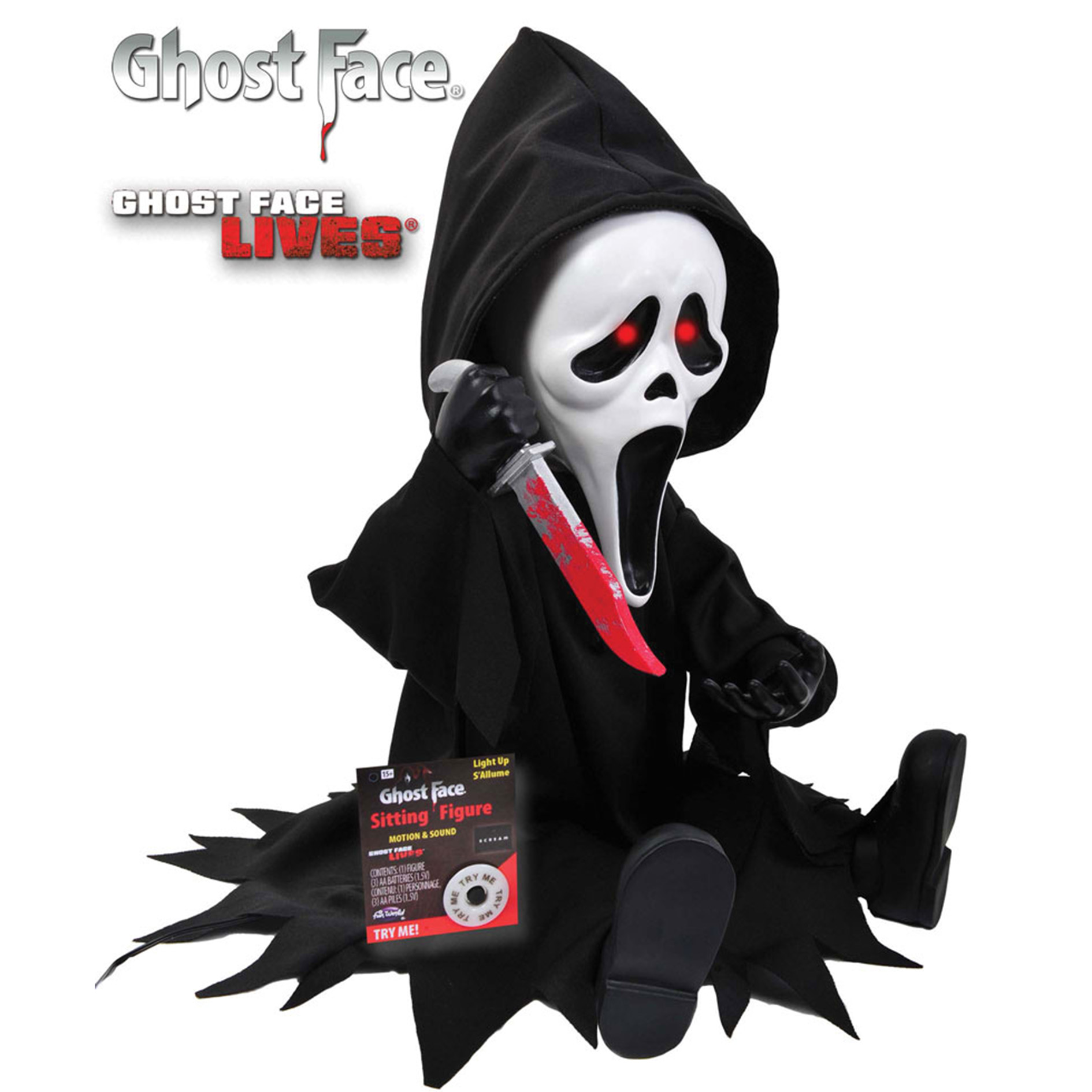 GhostFace Animated Sitting Figure