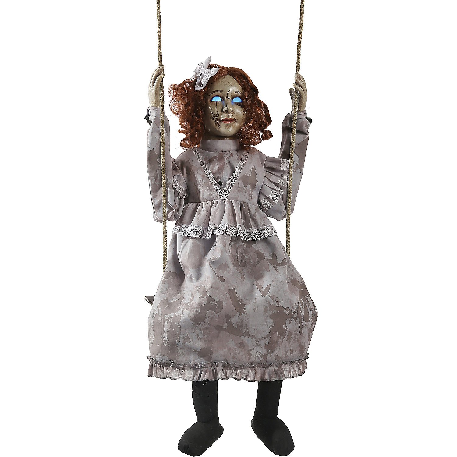 Swinging Decrepit Doll Halloween Animatronic