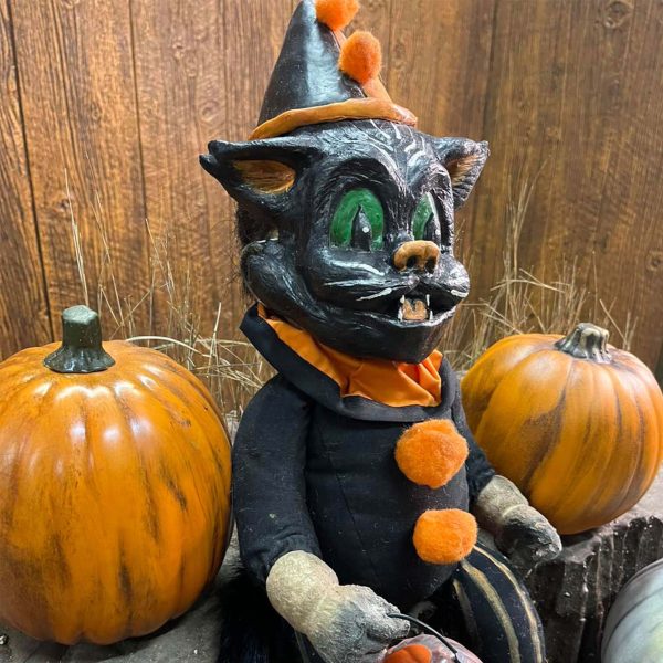 Pumpkin Pulp Forevermore Halloween Cat Doll