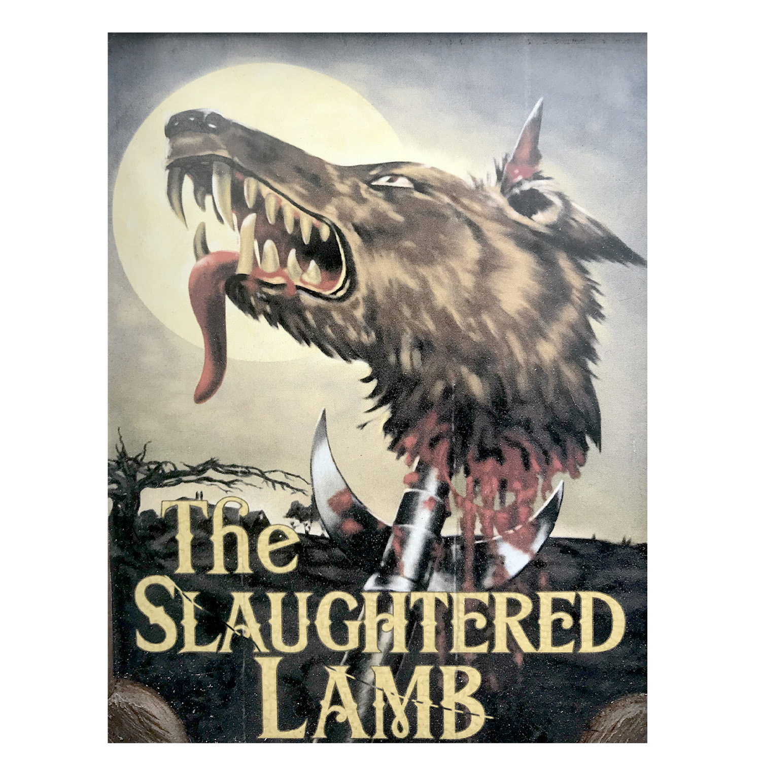 An American Werewolf in London - The Slaughtered Lamb Pub Sign Mini Scaled Prop Replica