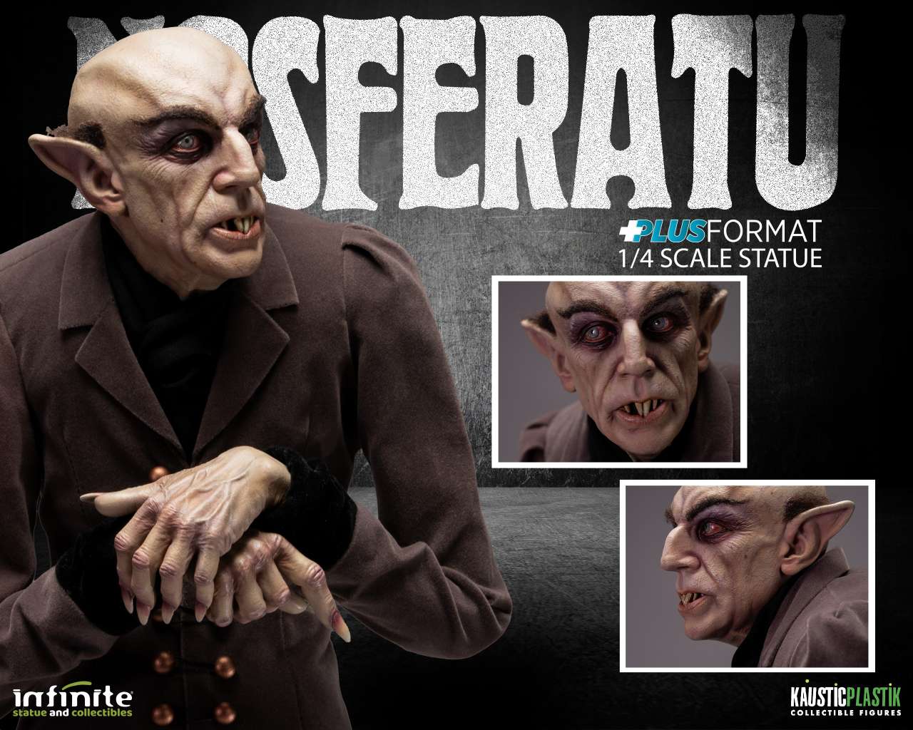 INFINITE STATUES (Kaustic Plastik) - Nosferatu Plus Format 1/4 Scale Statue - PRE ORDER