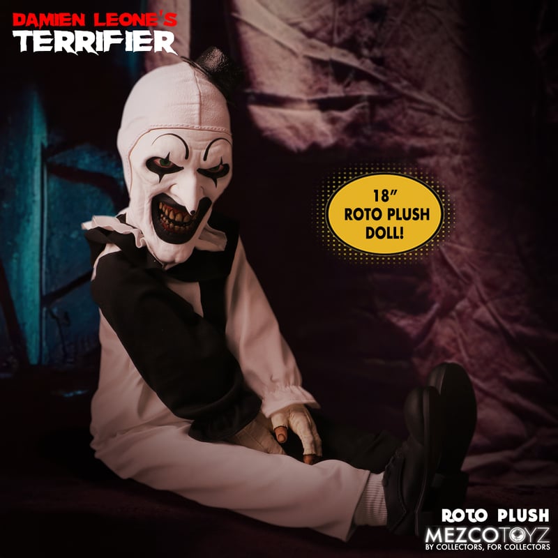 MEZCO Terrifier Art the Clown MDS Roto Plush Figure