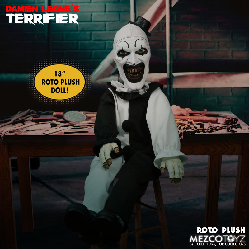 MEZCO Terrifier Art the Clown MDS Roto Plush Figure