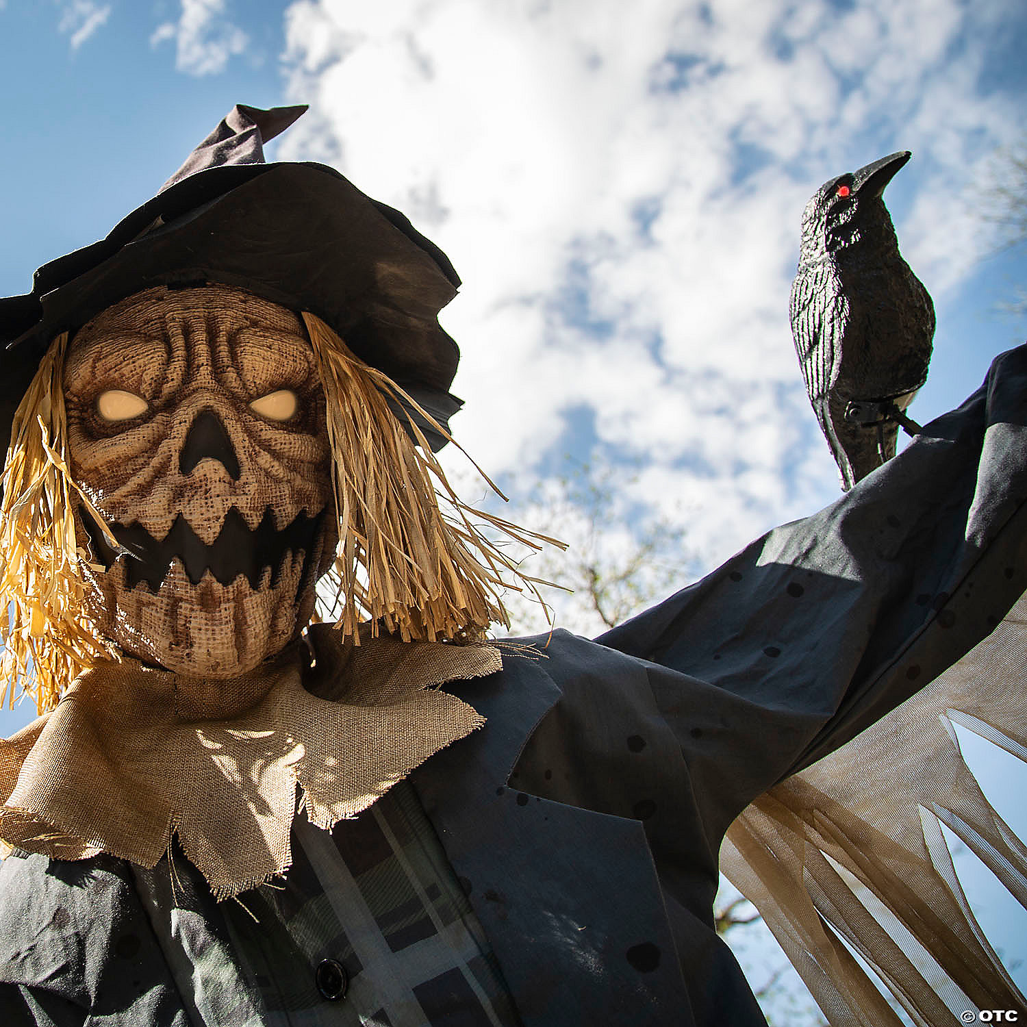 8ft Staked Scarecrow Animated Prop