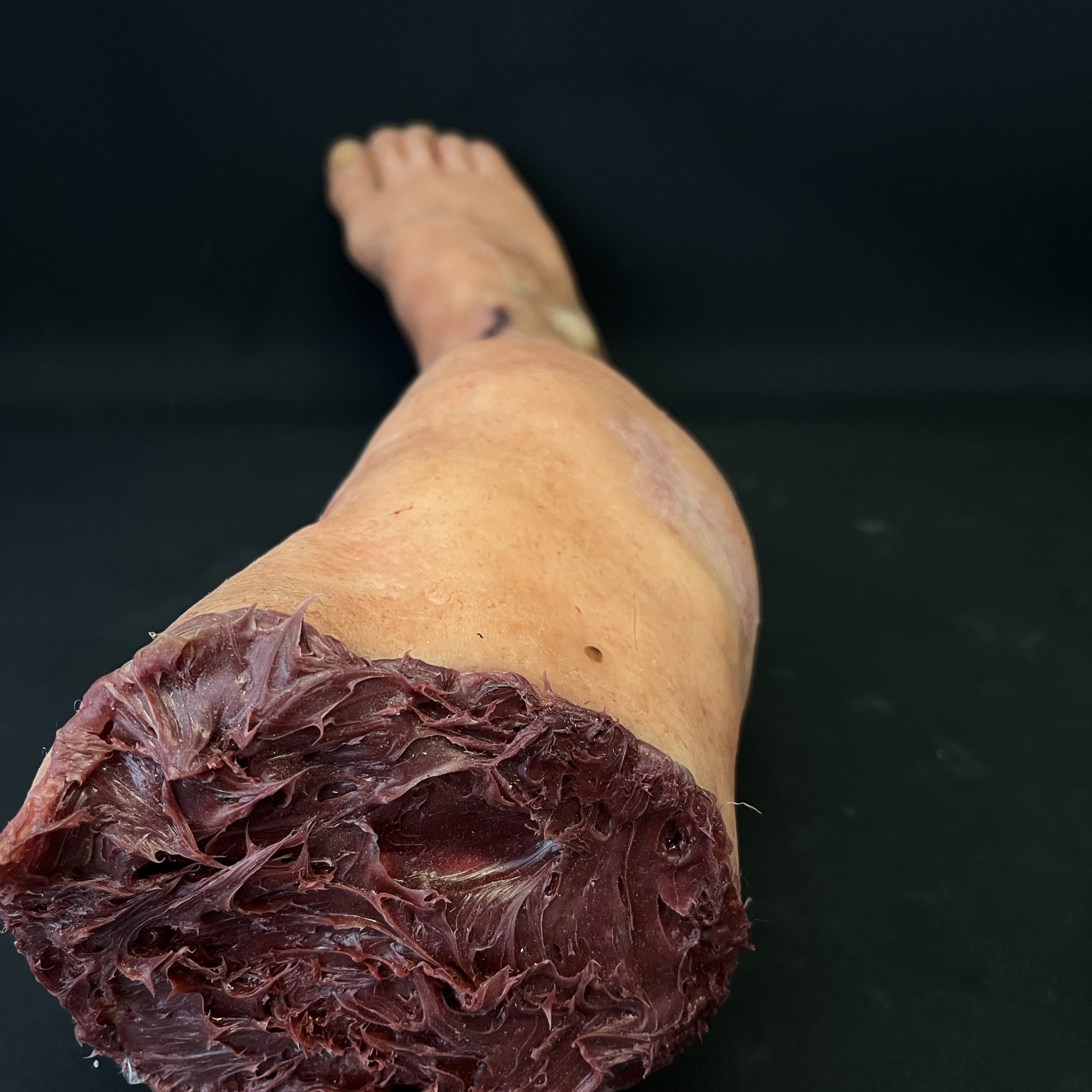 Silicone Severed Leg With Stitches - Male