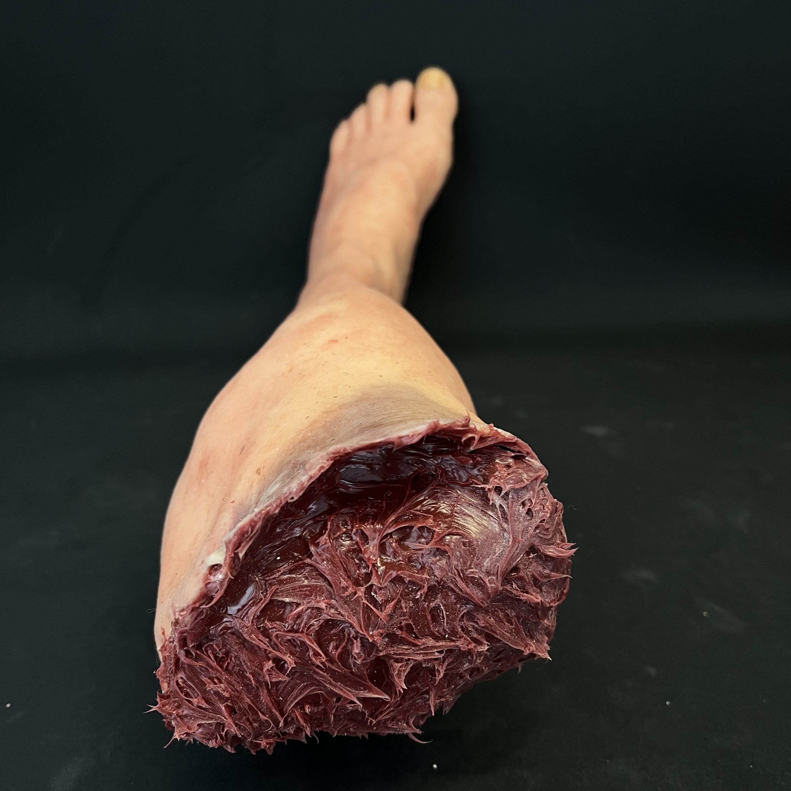 Silicone Severed Leg With Stitches - Male