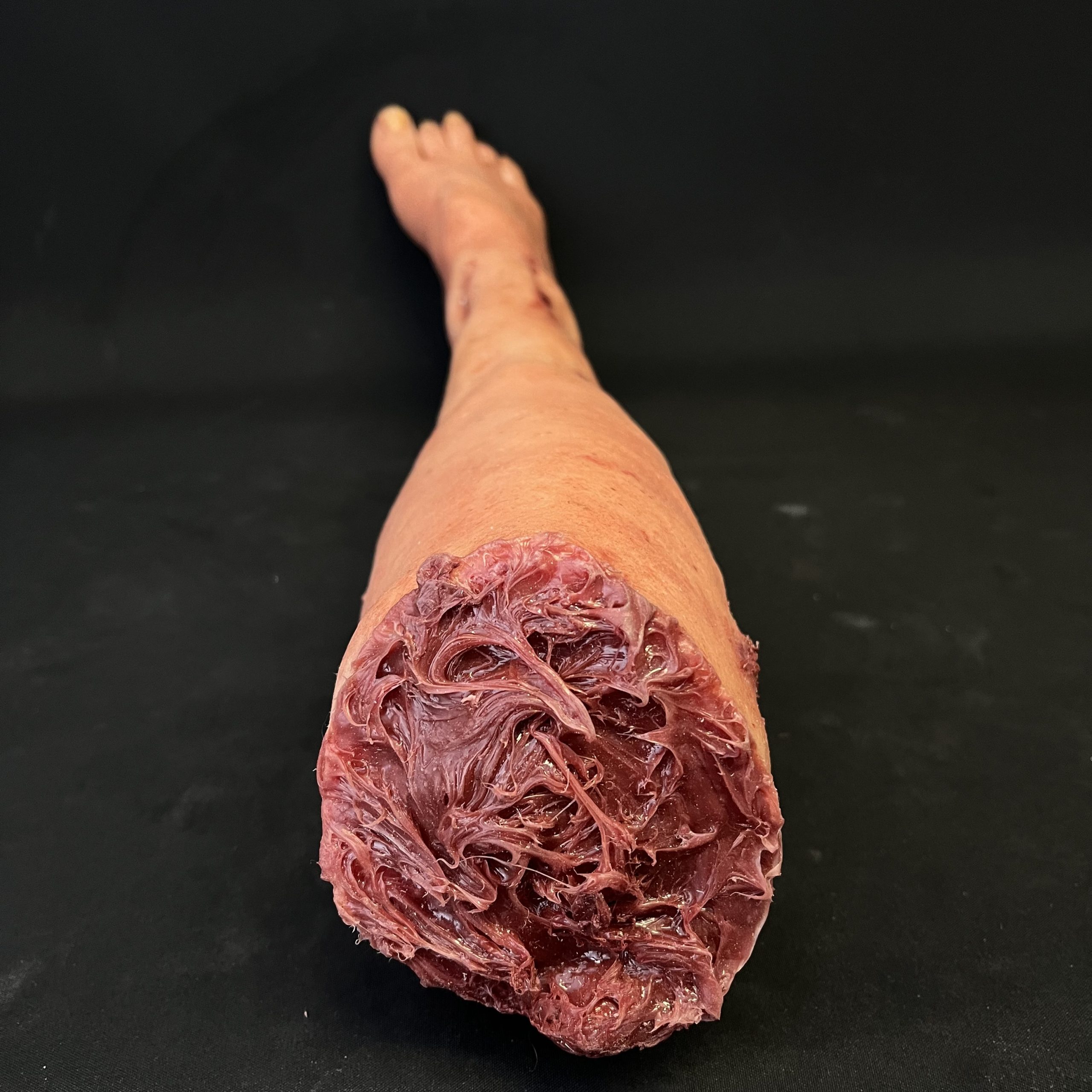 Silicone Severed Leg With Wounds - Female