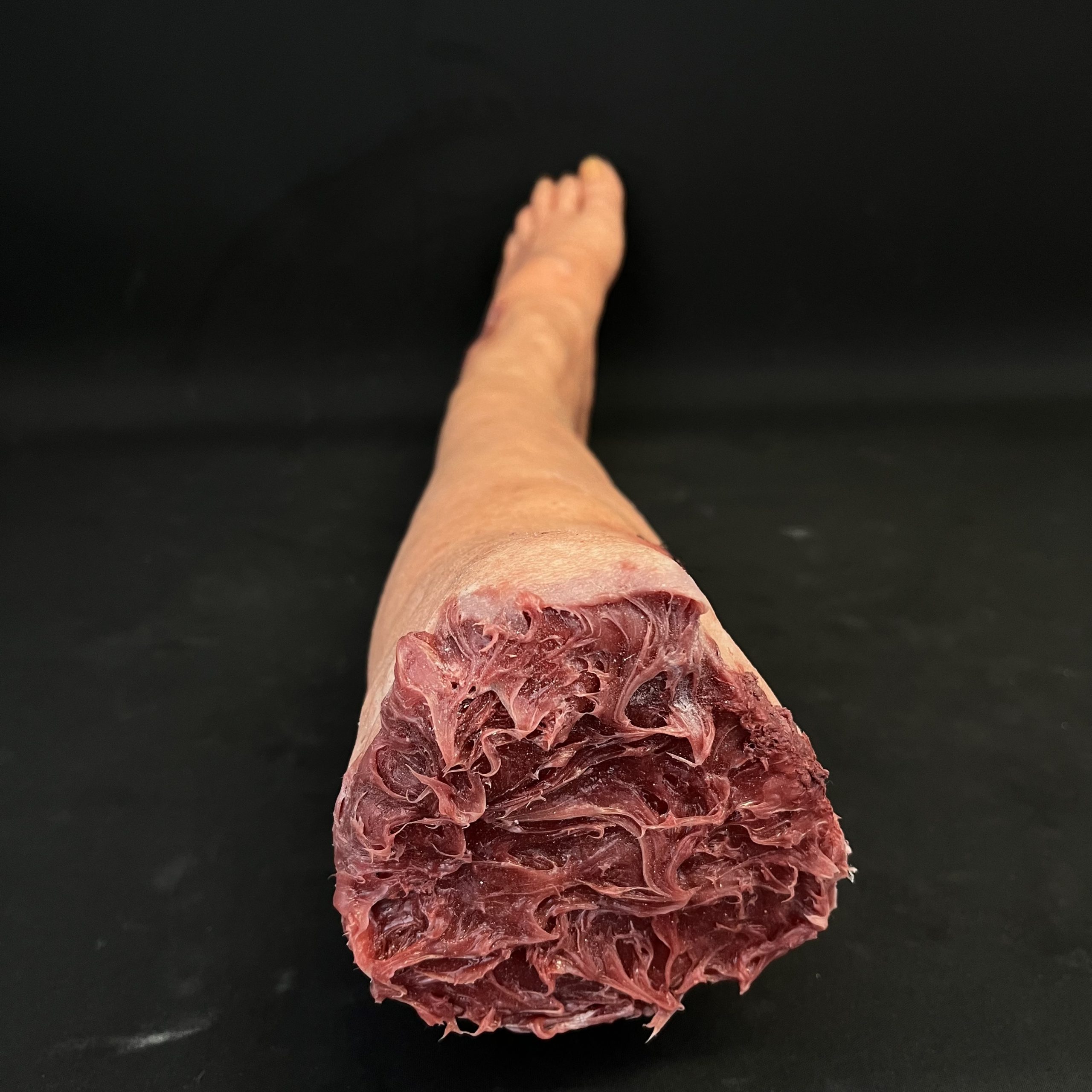 Silicone Severed Leg With Stitches - Female