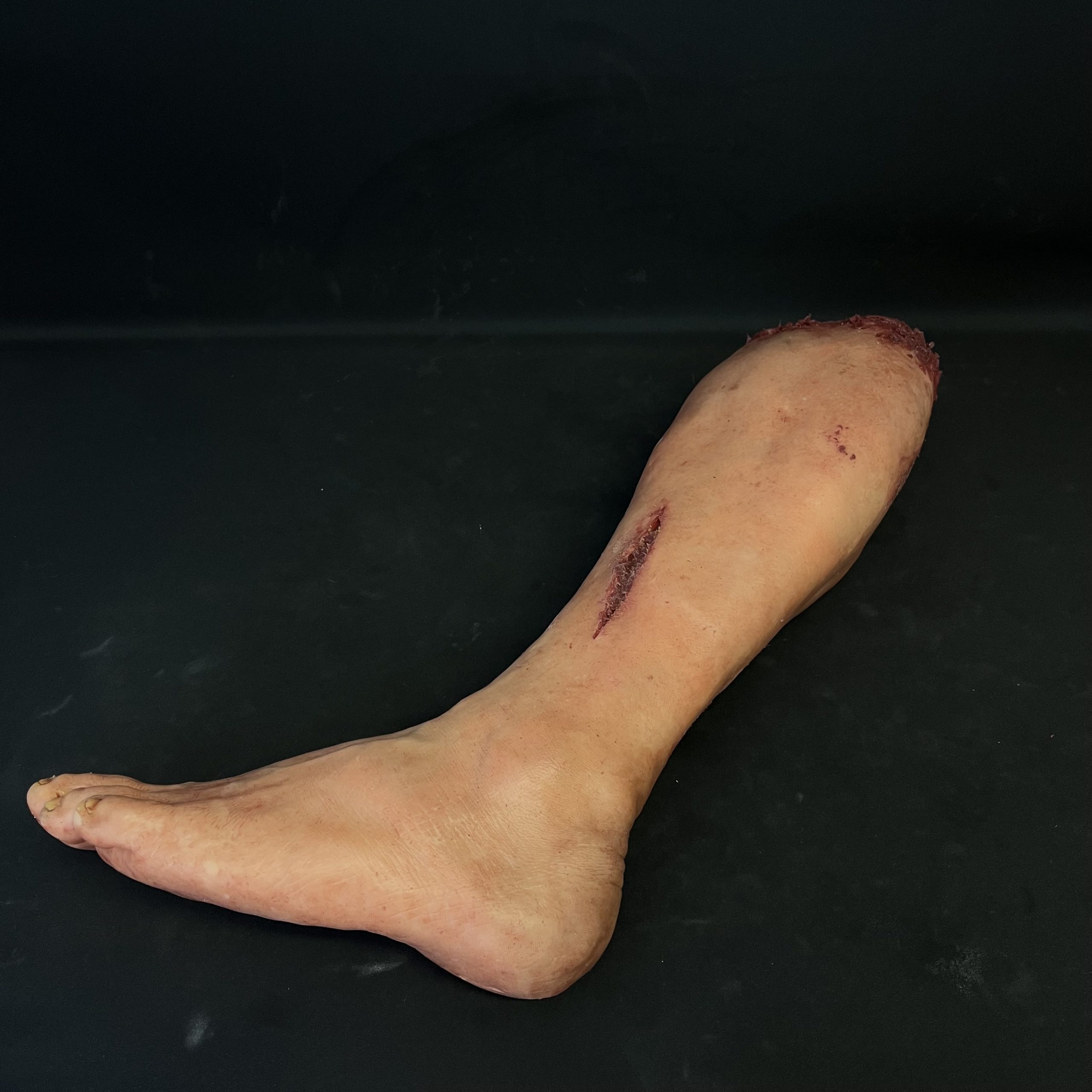 Silicone Severed Leg With Wounds - Male