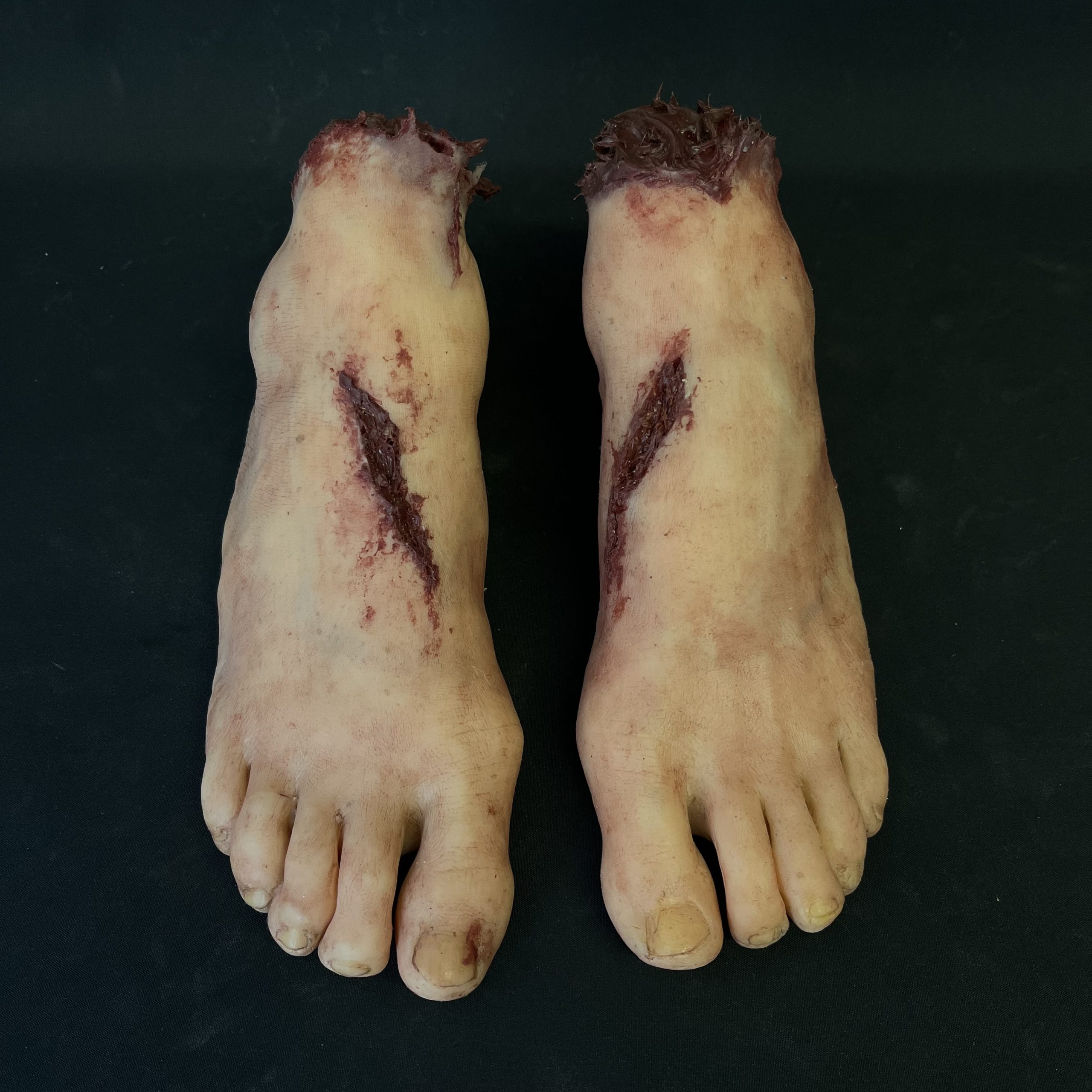 Silicone Severed Foot With Wounds - Male