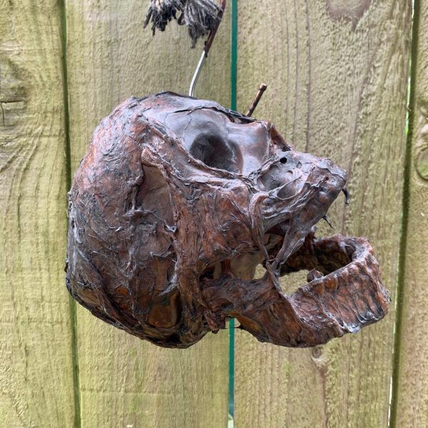 corpsed skull halloween decoration